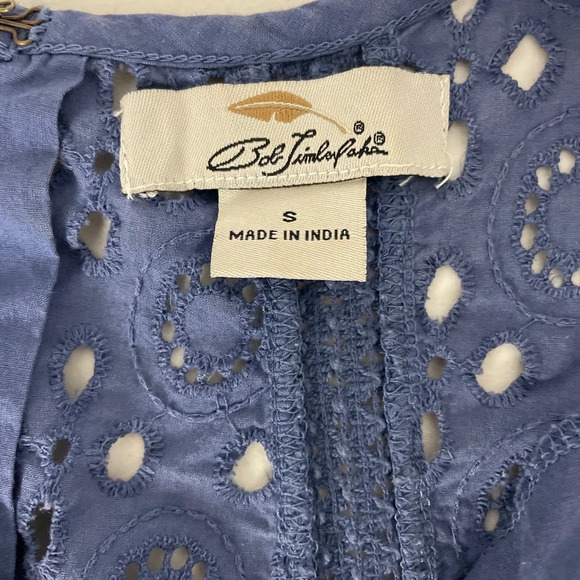 Bob Timberlake Women’s Sleeveless top Aztec Print Size Small Blue White - Picture 7 of 10